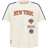 Pro Standard Big Boys NBA New York Knicks Retro Classics Short Sleeve Taping Tee Eggshell/Royal Blue XL