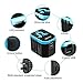 Travel Adapter - EPICKA All in One Worldwide Universal Power Adapter AC Plug Adapter with Dual USB Charging Ports for USA EU UK AUS Cell Phone Tablet Laptop (Blue)
