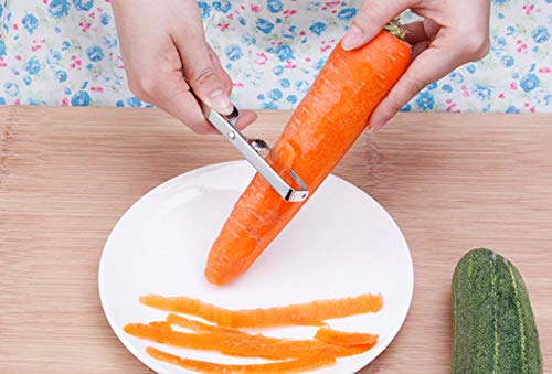 JPNK Stainless Steel Peeler, Swivel Vegetable Peeler Corer Fruit Peel Knife 4 Pieces Set