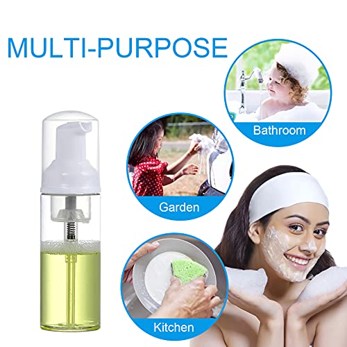 25 Pack 60ML/2oz Clear Foam Dispenser Bottles Mini Liquid Foaming
