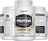 Organifi: Complete Protein - Vegan Protein Powder - Organic Plant Based Protein Drink - Soy, Dairy, and Gluten Free - Digestive Enzymes - Complete Vanilla Flavor - 30 Day Supply