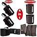 SanQiQi 1 Pair Wrist Wraps 20'' with Thumb Loops, a Bonus-1 Pair Knee Straps, for Powerlifting, Bodybuilding, Cross Training, Weightlifting, Yoga, Support for Men & Women (Black)