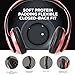 iJoy Matte Rechargeable Wireless Bluetooth Foldable Over Ear Headphones with Mic (RED)