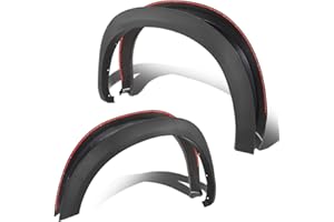 DNA Motoring IF-10021-MBK 4Pcs/Set OE Style Fender Flare Cover Wheel Protectors Compatible with 11-18 Ram 1500, Excludes RT &