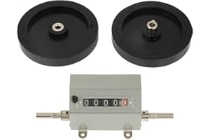 Boxwizard Measuring Wheel, Measuring Wheel in Meter 1Pc Rolling Wheel 5 Digits 0-9999.9 Length Counter Max Speed 350Rpm Grey 