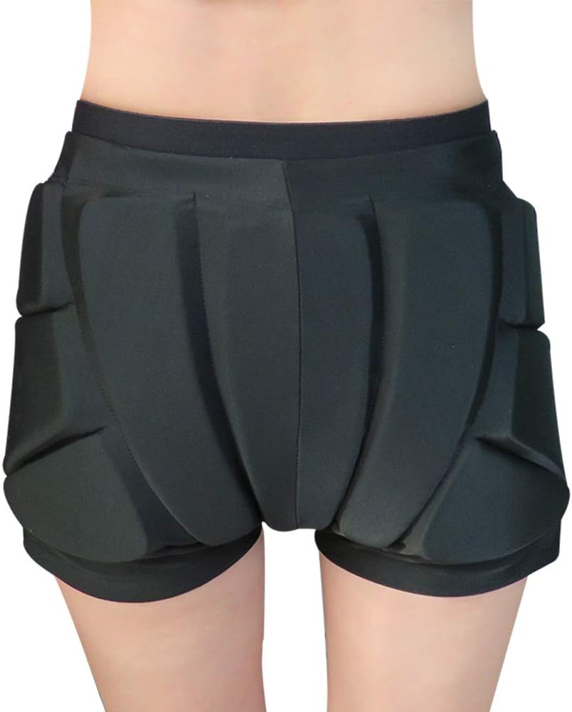 GEQID Protective Pads Shorts Protector Hip for Skiing,Snowboard,Skateboard,Skating，Impact EVA Padded