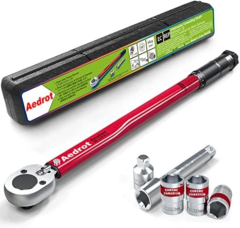 Edward Tools 1/2” Drive Click Torque Wrench – 10-110 Nm, 72-Tooth Ratchet, 19” Heavy Duty With Calibration Cert