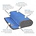 Youphoria Yoga Microfiber Non-Slip Towel - Hot Yoga Mat Towel for Enhanced Grip and Sweat Absorption - Blue with Gray Stitching