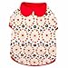 Blueberry Pet Garden Flower Peter Pan Collar Cotton Dog T Shirt, Back Length 16