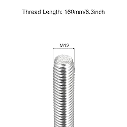 MECCANIXITY Fully Threaded Rod M12 x 160mm 1.75mm