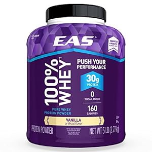 Image of EAS 100% Pure Whey Protein Powder, Vanilla, 5 LB, 30 Grams of Whey Protein Per Serving (Packaging May Vary)