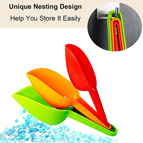 Ice Scoop Set of 3, Multi Purpose Plastic Kitchen Scoops Containers