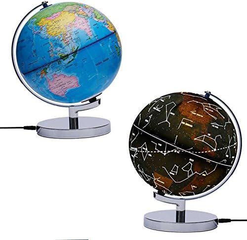 World Globe, Desktop World Globe, Office Globe Perfect for Educational Geographic, Learning Kids Gift (10in)
