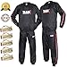 RAD Heavy Duty Sweat Suit Sauna Exercise Gym Suit Fitness Weight Loss Anti-Rip (Red, 2XL)