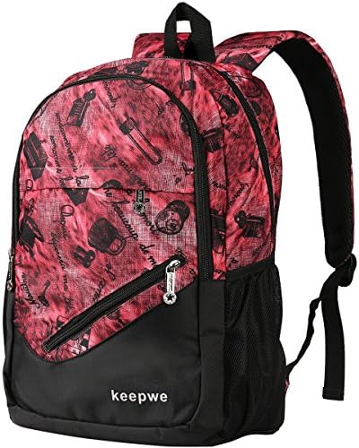 School Backpack For Laptop, KEEPWE Water Resistant Lightweight Nylon15.6 inch Travel Laptop Backpack For Women, Fashion School Backpack for Girls