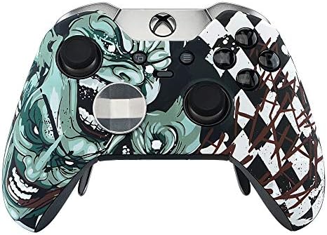 Extremerate Joker Patterned Hydro Dipped Front Housing Shell Case Faceplate Cover Replacement Kit For Xbox One Elite Controller With Thumbstick Accent Rings Model 1698 Amazon Ae