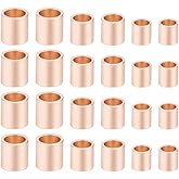 PH PandaHall 90pcs 925 Sterling Silver Crimp Beads, 3 Sizes Tube Spacer Beads Rose Gold Crimp Bead Covers Crimping Bead for DIY Crafts Jewelry Making Supplies, Hole 0.6/1/1.6mm