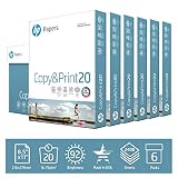 HP Printer Paper Copy&Print 20lb, 8.5 x11, 6 Pack Case, 2,400 Sheets, Made in USA, Forest Stewardship Council (FSC) Certified Resources, 92 Bright, Acid Free, Engineered for HP Compatibility, 200010C