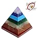 Seven Stone Chakra Crystal Healing Spiritual Pyramid 25-35 mm Beverly Oaks Exclusive COA