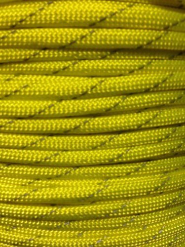 100FT Reflective Paracord 7 Core Parachute Cord (Yellow)