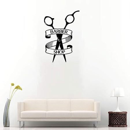 Télécharger gratuitement Images Jiuyaomai Ciseaux Ruban Tourbillon Stickers Muraux Pour Barber le plus cool salutations