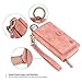 AIFENGCASE Compatible with Samsung Galaxy Note 8 Phone Case,Wallet Case for Women Men Girl,Wristlets Clutch Zipper Leather Pouch Wallet Flip Case Card Holder Magnetic Detachable Back Cover,Pink