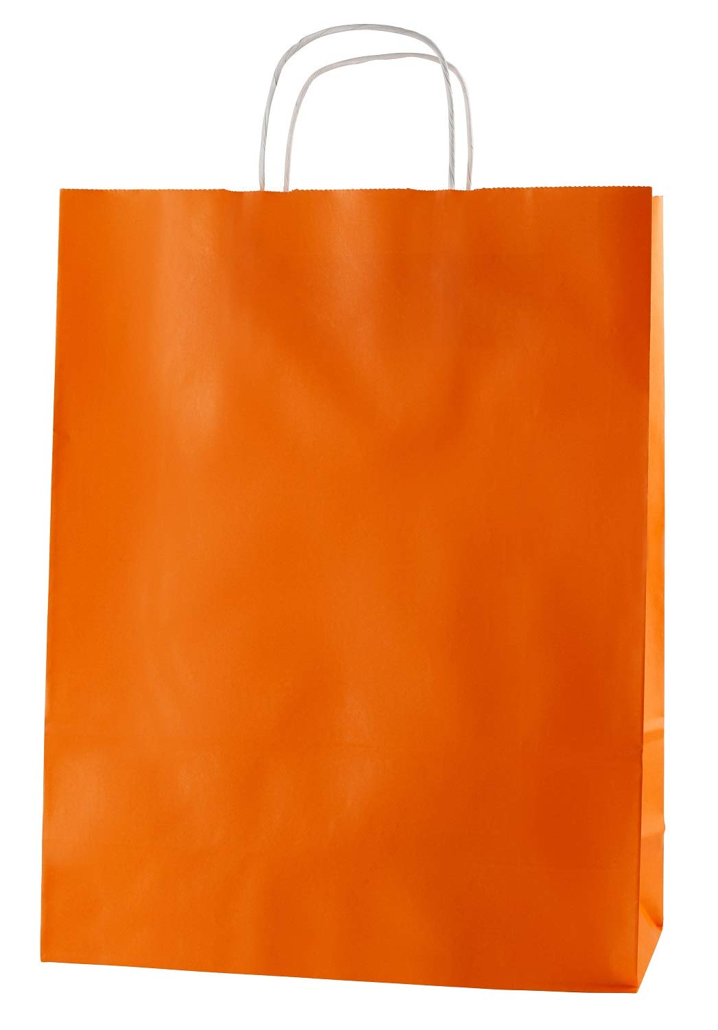 Thepaperbagstore 25 Orange Large Paper Bags With Handles - 32x12x41cm - Colourful Gift Bags for Adults and Kids - for Shopping, Party, Retail, Birthdays and Weddings — image 1