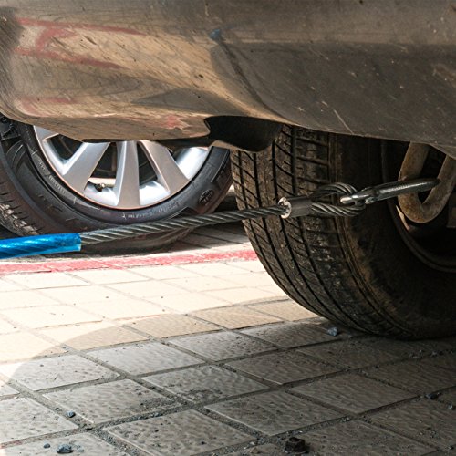 TopGreen 4M 5 Tons Steel Wire Tow Cable Tow Strap Towing Rope with Hooks for Heavy Duty Car Emergency - Thumbnail 4