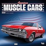 American Muscle Cars 2020 12 x 12 Inch Monthly Square Wall Calendar with Foil Stamped Cover, USA Mot by 