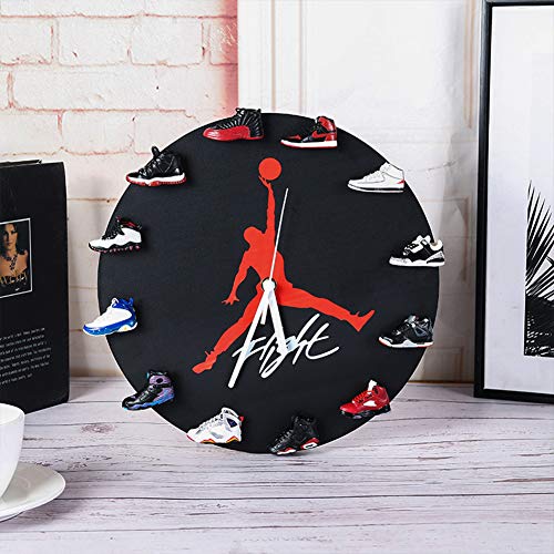 JoonieHouse Air Jordan Wall Clock with 3D Print Sneakers, Decorative