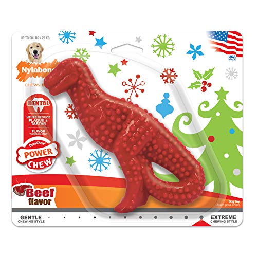 Nylabone Power Chew Holiday Dinosaur Chew Toy for