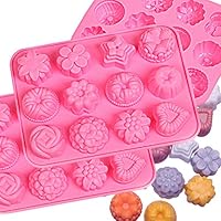 IHUIXINHE Food Grade Silicone, Non-Stick Ice Cube Mold, Jelly, Biscuits, Chocolate, Candy, Cupcake Baking Mould, Muffin pan