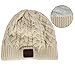 Onedayshop Wireless Music Hat Warm Beanie Hat Built-in Stereo Speaker Handsfree Call Answer Hat (White)