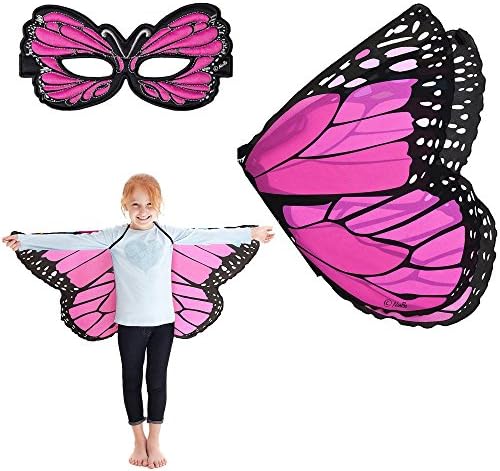 Douglas Cuddle Pink Monarch Butterfly Wings and Mask Bundle Set
