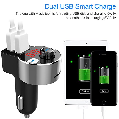 image for Bluetooth FM Transmitter for Car, LEHXZJ Wireless Bluetooth Radio Adap