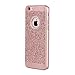 iPhone 6s Case, Moleboxes Rose Gold Luxury Hybrid Beauty Crystal Rhinestone With Gold Sparkle Glitter PC Hard Protective Diamond Case Cover For iPhone 6s/6 4.7