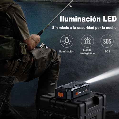Arrancador de Batería de Coche, 12V Arrancador de Bateria de Auto Portátil, Cargador de Batería de Auto para Motores de Gasolina de 6,0L y Motores Diésel de 4,0L, Jump Starter Para Automóvil Moto etc