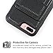 iPhone 7 plus Wallet Case, ZVE iPhone 7 plus Case with Credit Card ID Holders Kickstand Protective shockproof leather Wallet Case cover with Stand Feature Case for Apple 7 plus 5.5 Black