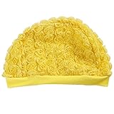LIMAM Kid's Swim Cap, Girl Fancy Swimming Cap Children Flower Nylon Swimming Hat Swim Cap (pink)