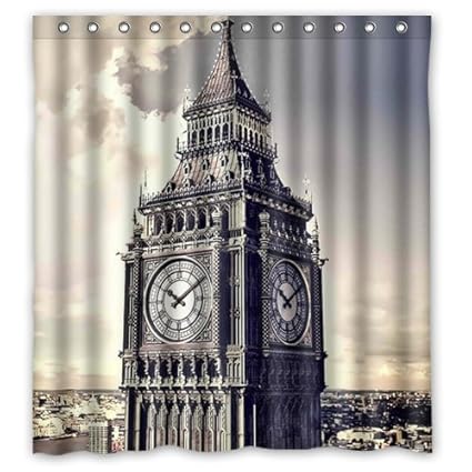 Amazon Com Shower Curtain Home Decoration Bathroom London City