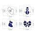 ART Kitchenware 2.76inch 8pcs Christmas Tree Cake & Cookie Stencil Set Cupcake Decoration Plastic Stencils for Cake (Gifts,Snowman,Socks,Knots,Snowflakes) Semi-Transparent ST-851S