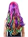 Colorful House Women's Long Wavy Rainbow Cosplay Costume Party Wig (28