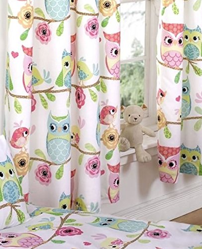 Owl And Friends Curtains 54s Amazon Co Uk Kitchen Home