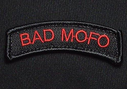 Bad Mofo Tab Motherf**Ker Us Army Usa Military Black Ops Red Velcro Morale Patch