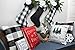 AuldHome Christmas Throw Pillow Covers (Set of 2); Christmas Tree & Candy Cane Themed Holiday Cushion Covers, 16 x 16 Inches