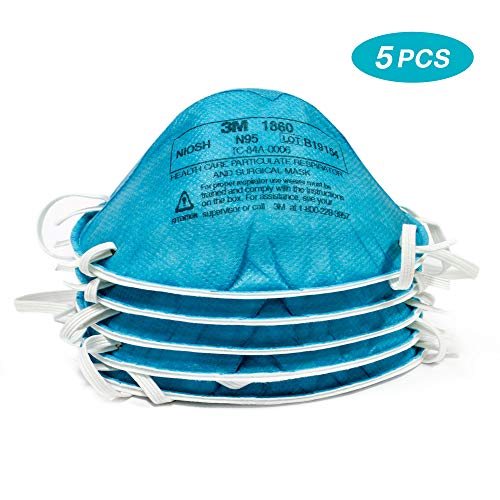 5 PCS 3M 1860 Medical Mask N95, Expire in 2024, International Shipping Eligible