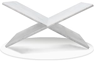 LIZ QNNALY Large Clear Acrylic Book Stand - Perfect for Displaying Open Books on Your Coffee Table - Ideal for Bibles, Cookbooks, Magazines, with a Lucite Paperweight (Marble Pattern)