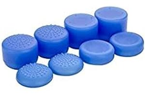 AMBERTOWN Pack of 8 pcs Analog Controller Gamepad Raised Antislip Thumb Stick Grips Thumbsticks Joystick Cap Cover for PS5, PS4, PS3, Switch Pro, Xbox one, Xbox 360, Wii U, PS2 Controller (Blue)