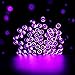 Qedertek Battery Christmas Lights, Christmas String Lights 50 LED 13.1ft Decoration Lighting with 8 Modes for Holiday, Party, Garden, Patio, Xmas, Lawn (Purple)
