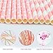 100PCS Drinking Straws, Jmkcoz Disposable Biodegradable Paper Straw for Birthday, Wedding, Baby Shower, Celebration and Hallowen Christmas Party Gold and Pink